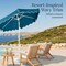 Best Choice Products 7.5ft Patio Market Umbrella with Wavy Trim, Fade-Resistant, Crank & Tilt, Wind Vent